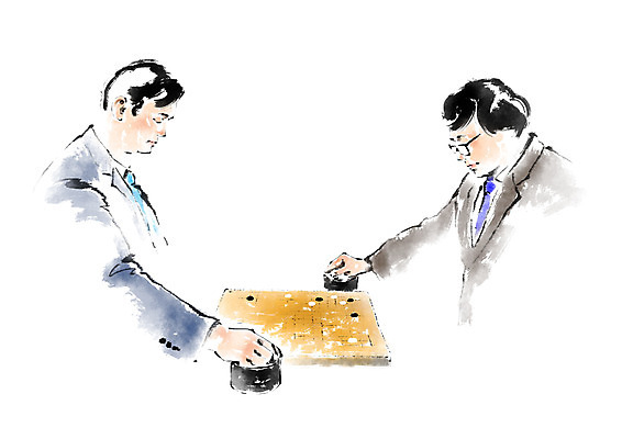 PSD 남자 일러스트 캘리그라피 상반신 성인 취미 두명 바둑 바둑알 바둑판 바둑기사 성인남자만 국내일러스트 직업 놀이 사람 남자만 성인만 파일형식