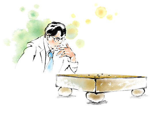 PSD 남자 생각 일러스트 캘리그라피 한명 상반신 성인 취미 고민 번짐 바둑 바둑알 바둑판 바둑기사 성인남자한명만 국내일러스트 직업 1 감정 놀이 사람 남자한명만 성인남자만 파일형식 효과