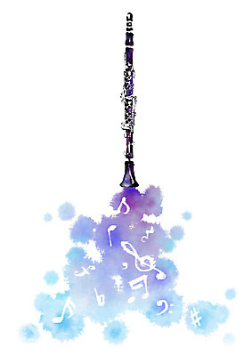 PSD 악기 음악 음표 일러스트 캘리그라피 사람없음 클라리넷 국내일러스트 기호 문화예술 목관악기 파일형식