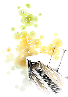 PSD 악기 음악 음표 일러스트 캘리그라피 사람없음 건반 피아노 국내일러스트 기호 문화예술 건반악기 파일형식