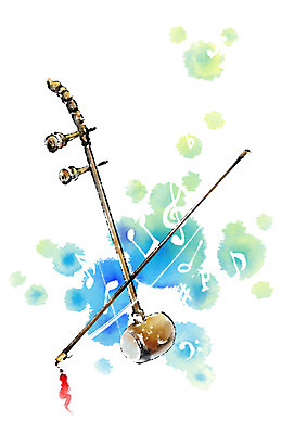 PSD 악기 음악 음표 일러스트 캘리그라피 국악 사람없음 해금 국내일러스트 전통 기호 현악기 문화예술 국악기 파일형식