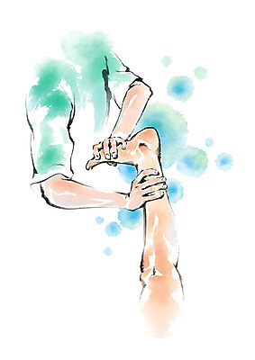 PSD 손 일러스트 캘리그라피 의학 건강 신체부위 다리 물리치료사 재활 국내일러스트 사람 치료 치료사 파일형식