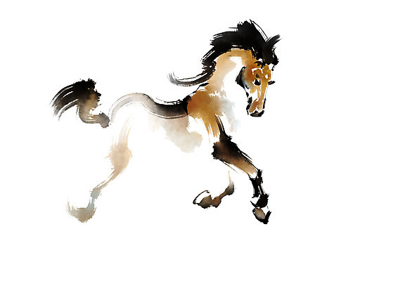 PSD 동물 한마리 일러스트 캘리그라피 사람없음 달리기 말_동물 국내일러스트 1 포유류 모션 파일형식