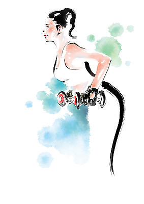 PSD 여자 다이어트 일러스트 캘리그라피 한명 들기 성인 운동 헬스 아령 국내일러스트 1 모션 건강 사람 파일형식