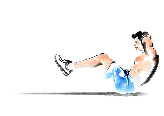 전신 PSD 남자 일러스트 캘리그라피 상의탈의 한명 앉기 성인 운동 헬스 윗몸일으키기 맨몸운동 국내일러스트 1 모션 탈의 건강 사람 파일형식