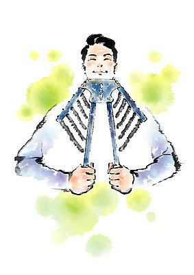 PSD 남자 일러스트 캘리그라피 한명 상반신 성인 운동 운동기구 헬스 악력기 국내일러스트 1 건강 사람 파일형식