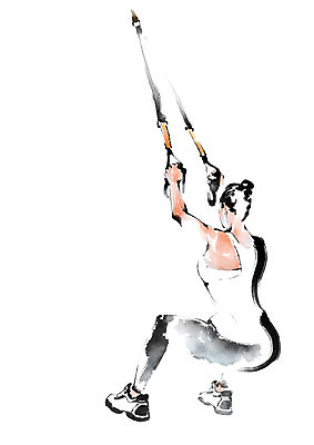 전신 PSD 여자 일러스트 캘리그라피 한명 성인 운동 운동기구 헬스 당기기 국내일러스트 1 모션 건강 사람 파일형식