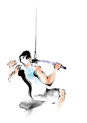 PSD 남자 일러스트 캘리그라피 한명 앉기 성인 운동 운동기구 헬스 당기기 국내일러스트 1 모션 건강 사람 파일형식