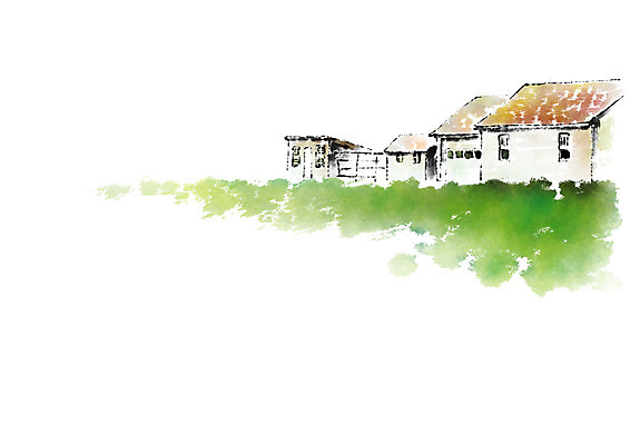 PSD 일러스트 캘리그라피 주택 풍경 사람없음 전원주택 국내일러스트 건물 파일형식