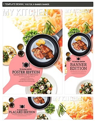 PSD 접시 배너 배너템플릿 가로배너 ZIP 포스터 세로배너 음식 채소 양파 파스타 육류 사람없음 세트 샐러드 현수막 프라이팬 완두콩 케사디야 템플릿 식기 식재료 주방용품 콩 서양음식 가로 세로 파일형식