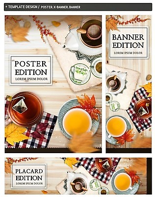 PSD 배너 배너템플릿 가로배너 ZIP 포스터 세로배너 단풍 사람없음 세트 가을 현수막 차 찻잔 찻주전자 컵받침 티백 템플릿 계절 음료 잎 주전자 잔 가로 세로 차_음료 받침대 파일형식