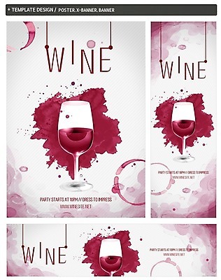 PSD 배너 배너템플릿 가로배너 ZIP 포스터 세로배너 와인잔 사람없음 세트 와인 현수막 템플릿 술잔 주류 가로 세로 파일형식