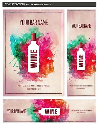 PSD 배너 배너템플릿 가로배너 ZIP 포스터 세로배너 사람없음 세트 와인 현수막 와인병 템플릿 병_용기 주류 가로 세로 파일형식