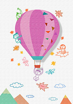 구름 여자 남자 단풍 일러스트 산 여러명 가을 열기구 삼각형 잠자리 국내일러스트 AI파일 자연요소 도형 계절 다수 곤충 잎 항공교통 사람 파일형식 벡터