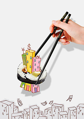 손 음식 지폐 비즈니스 젓가락 포토일러 빌딩 신체부위 금융 달러 원화 엔 김밥 이미지편집 AI파일 편집이미지 돈 수저 사람 건물 경제 파일형식 벡터