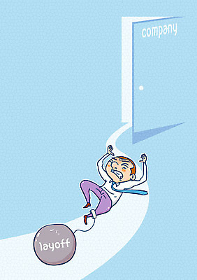 남자 일러스트 회사 한명 성인 문 비즈니스맨 해고 족쇄 국내일러스트 AI파일 1 비즈니스 사람 직장인 파일형식 벡터