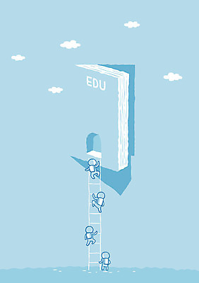 구름 교육 일러스트 사다리 사람모양 문 경쟁 오르기 국내일러스트 AI파일 자연요소 모양 컨셉 모션 도구 파일형식 벡터