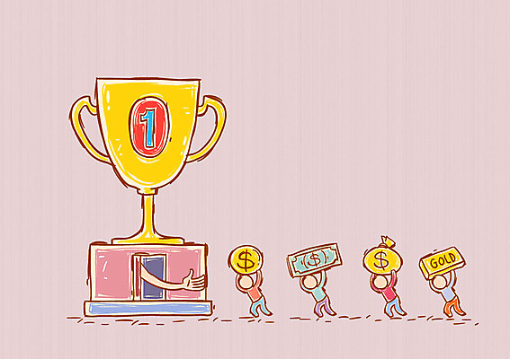 지폐 일러스트 비즈니스 사람모양 금융 달러 동전 구직 돈자루 트로피 취업준비생 금괴 국내일러스트 AI파일 모양 컨셉 돈 경제 황금 상_우승 파일형식 벡터