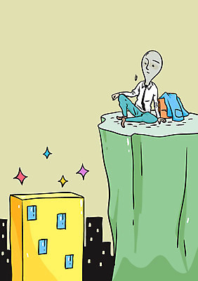 남자 일러스트 비즈니스 한명 앉기 빌딩 성인 비즈니스맨 정상 국내일러스트 AI파일 1 모션 사람 건물 직장인 파일형식 벡터