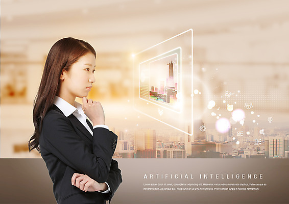 PSD 편집 편집이미지 여자 한명 빌딩 상반신 20대 옆모습 비즈니스우먼 일본인 터치스크린 가상현실 4차산업 VR기기 이미지편집 외국인 1 산업 뷰포인트 비즈니스 사람 동양인 청년 건물 기계 직장인 파일형식