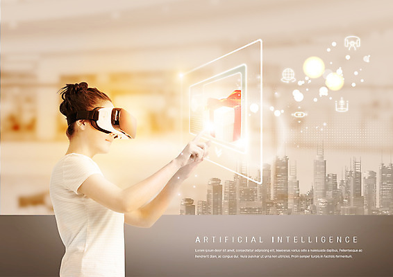 PSD 편집 편집이미지 여자 한명 빌딩 상반신 20대 옆모습 선물상자 쇼핑 한국인 3D안경 터치스크린 가상현실 성인여자한명만 오큘러스 4차산업 VR기기 이미지편집 1 산업 안경 뷰포인트 선물 사람 동양인 청년 건물 상자 기계 여자한명만 성인여자만 파일형식