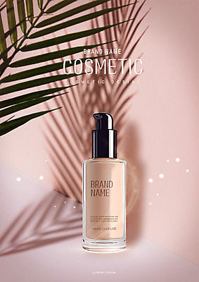 PSD 편집이미지 나뭇잎 그림자 사람없음 화장 뷰티 화장품 메이크업베이스 이미지편집 잎 파일형식