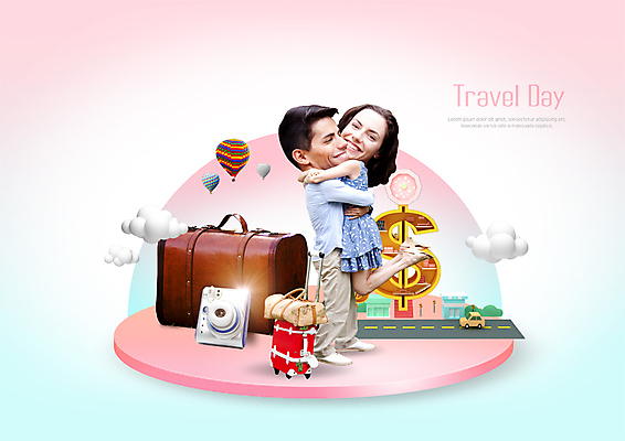 전신 PSD 서양인 구름 편집이미지 커플 여자 남자 여행 포옹 자동차 서기 20대 두명 옆모습 달러 캐리어 열기구 폴라로이드 이미지편집 자연요소 외국인 육상교통 뷰포인트 돈 관계 항공교통 안기 모션 사람 청년 카메라 여행가방 파일형식