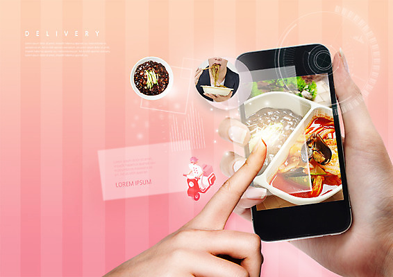 PSD 편집이미지 손 여자 음식 모바일 한명 신체부위 스마트폰 터치 양손 스쿠터 배달원 짜장면 먹기 배송 짬뽕 모바일쇼핑 배달음식 짬짜면 온라인구매 음식배달 이미지편집 직업 1 모션 사람 핸드폰 스마트기기 중식 오토바이 배달 온라인쇼핑 파일형식