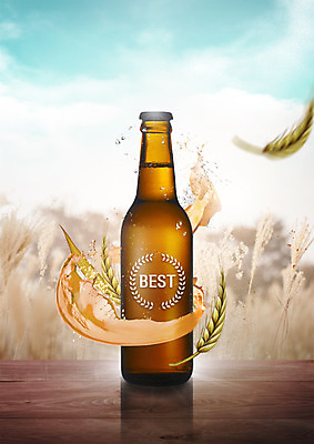 PSD 구름 편집이미지 음식 하늘 맥주 사람없음 최고 보리 맥주병 이미지편집 자연요소 술병 곡류 주류 파일형식