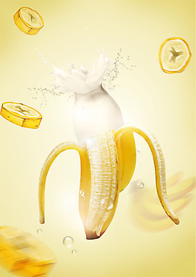 PSD 편집이미지 단면 바나나 사람없음 우유 물방울 바나나우유 이미지편집 과일 유제품 파일형식