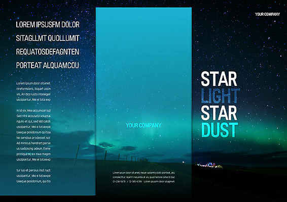 템플릿 편집 표지디자인 북디자인 출판디자인 표지 별 리플렛 북커버 3단접지 자연 하늘 팜플렛 사람없음 야간 오로라 이미지템플릿 AI파일 자연요소 자연현상 생태계 파일형식 벡터