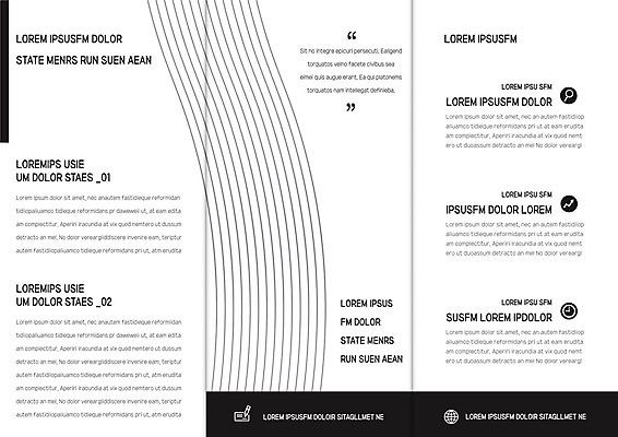 템플릿 편집 표지디자인 북디자인 출판디자인 내지 리플렛 곡선 북커버 비즈니스 3단접지 팜플렛 사람없음 이미지템플릿 AI파일 선 파일형식 벡터