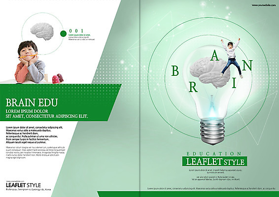 PSD 템플릿 편집 표지디자인 북디자인 출판디자인 어린이교육 교육 표지 남자 어린이 리플렛 북커버 전구 팜플렛 두명 연필 턱괴기 한국인 뇌 두뇌개발 이미지템플릿 모션 학용품 사람 동양인 필기구 파일형식