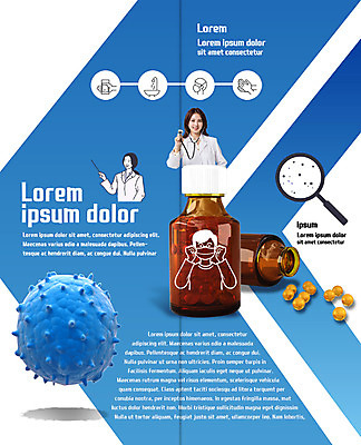 PSD 템플릿 편집 표지디자인 북디자인 출판디자인 여자 남자 내지 리플렛 2단접지 북커버 의학 청진기 돋보기 팜플렛 상반신 20대 세명 알약 한국인 의사 약병 박테리아 이미지템플릿 의료기기 사람 동양인 청년 약 의료진 병_담는 파일형식