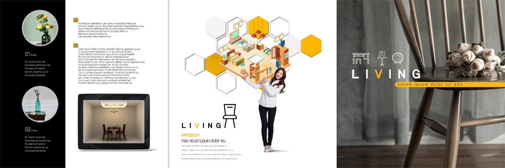 PSD 템플릿 편집 표지디자인 북디자인 출판디자인 여자 표지 꽃 리플렛 북커버 의자 3단접지 한명 팜플렛 20대 성인 인테리어 꽃병 한국인 이미지템플릿 식물 1 디자인 가구 사람 동양인 청년 파일형식