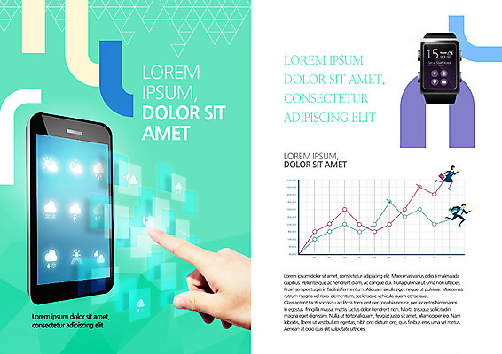 PSD 템플릿 편집 표지디자인 북디자인 손 출판디자인 여자 남자 내지 리플렛 북커버 비즈니스 그래프 한손 팜플렛 성인 세명 태블릿 비즈니스맨 비즈니스우먼 스마트 스마트워치 이미지템플릿 컨셉 사람 신체부위 전자제품 스마트기기 직장인 웨어러블 파일형식
