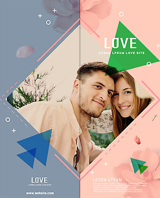PSD 서양인 템플릿 편집 표지디자인 북디자인 커플 출판디자인 여자 표지 남자 꽃 리플렛 2단접지 북커버 사랑 웃음 팜플렛 상반신 20대 성인 두명 이미지템플릿 외국인 식물 감정 관계 표정 사람 청년 파일형식