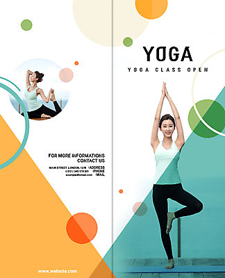 PSD 템플릿 편집 표지디자인 북디자인 출판디자인 여자 표지 리플렛 2단접지 북커버 요가 서기 앉기 팜플렛 20대 성인 두명 한국인 요가자세 합장 이미지템플릿 웰빙 포즈 모션 사람 동양인 손짓 청년 파일형식