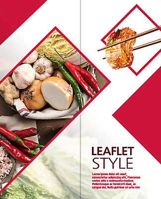 PSD 템플릿 편집 표지디자인 북디자인 출판디자인 표지 한식 음식 리플렛 2단접지 북커버 젓가락 고추 양파 마늘 팜플렛 사람없음 배추 배추김치 생강 이미지템플릿 채소 김치 수저 파일형식