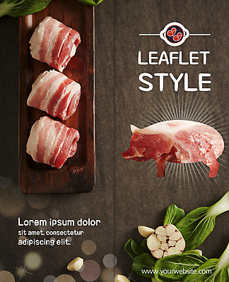 PSD 템플릿 편집 접시 표지디자인 북디자인 출판디자인 표지 한식 음식 리플렛 2단접지 북커버 마늘 돼지고기 팜플렛 사람없음 돼지 삼겹살 청경채 이미지템플릿 식기 채소 포유류 육류 파일형식