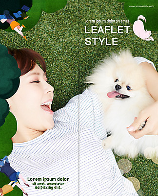 PSD 템플릿 편집 표지디자인 북디자인 출판디자인 여자 표지 리플렛 2단접지 북커버 팜플렛 잔디 여러명 20대 책 한국인 개 반려 이미지템플릿 식물 다수 포유류 사람 동양인 청년 파일형식