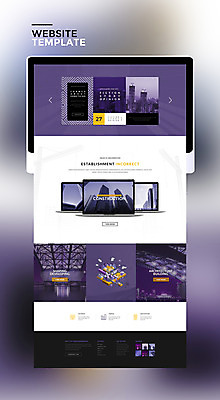 PSD 템플릿 웹템플릿 사이트템플릿 빌딩 사람없음 건물 태블릿 홈페이지 보라색 홈페이지시안 도시 가교 이미지템플릿 건축물 컬러 전자제품 스마트기기 파일형식