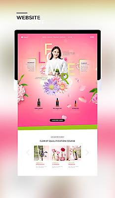 PSD 템플릿 여자 꽃 분홍색 웹템플릿 사이트템플릿 한명 20대 성인 태블릿 홈페이지 꽃병 홈페이지시안 화장품 한국인 꽃꽂이 플로리스트 성인여자한명만 이미지템플릿 식물 직업 1 컬러 사람 동양인 청년 전자제품 스마트기기 뷰티 원예 여자한명만 성인여자만 파일형식