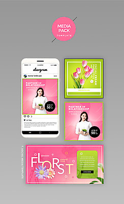 PSD 템플릿 여자 꽃 화분 분홍색 웹템플릿 디자인시안 모바일 20대 성인 두명 스마트폰 세트 홈페이지 한국인 튤립 꽃꽂이 소셜네트워크 플로리스트 성인여자만 미디어팩 SNS배너 이미지템플릿 식물 직업 컬러 사람 동양인 청년 핸드폰 스마트기기 원예 여자만 성인만 파일형식