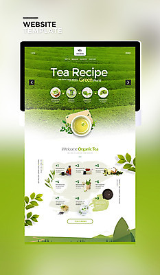 PSD 템플릿 웹템플릿 사이트템플릿 디저트 사람없음 초록색 태블릿 홈페이지 홈페이지시안 찻잔 다기 녹차 유기농 녹차밭 녹차잎 이미지템플릿 웰빙 음식 컬러 밭 잔 차_음료 전자제품 스마트기기 다도 찻잎 파일형식