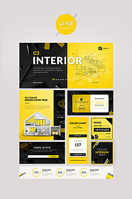 PSD 템플릿 웹템플릿 디자인시안 사람없음 인테리어 홈페이지 노란색 설계도 공구 건축모형 DIY UI UI키트 이미지템플릿 디자인 컬러 건설업 취미 모형 도구 파일형식