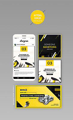 PSD 템플릿 웹템플릿 디자인시안 모바일 사람없음 인테리어 세트 홈페이지 노란색 설계도 공구 건축모형 DIY 소셜네트워크 미디어팩 SNS배너 이미지템플릿 디자인 컬러 건설업 취미 모형 도구 파일형식