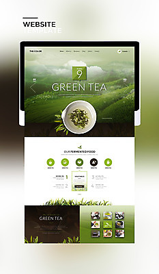 PSD 템플릿 웹템플릿 사이트템플릿 사람없음 초록색 태블릿 홈페이지 홈페이지시안 신선 찻잔 녹차 녹차밭 이미지템플릿 컬러 밭 잔 차_음료 전자제품 스마트기기 파일형식