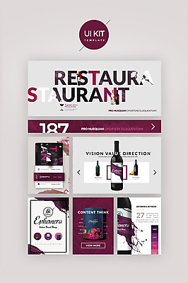 PSD 템플릿 웹템플릿 와인잔 디자인시안 사람없음 홈페이지 와인 보라색 와인병 UI UI키트 이미지템플릿 컬러 술잔 병_용기 주류 파일형식