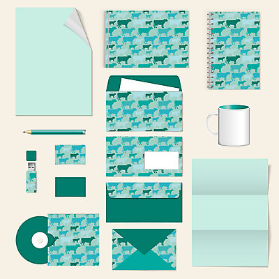 포토 JPG 해외이미지 디자인 실루엣 컨셉 패턴 비즈니스 명함 봉투 편지봉투 사람없음 세트 공책 머그컵 소 레이아웃 문서 청록색 엘리먼트 테마 스타일 레터헤드 해외202004 해외포토 컬러 무늬 포유류 문구용품 촬영기법 컵 편지 파일형식 이미지허브